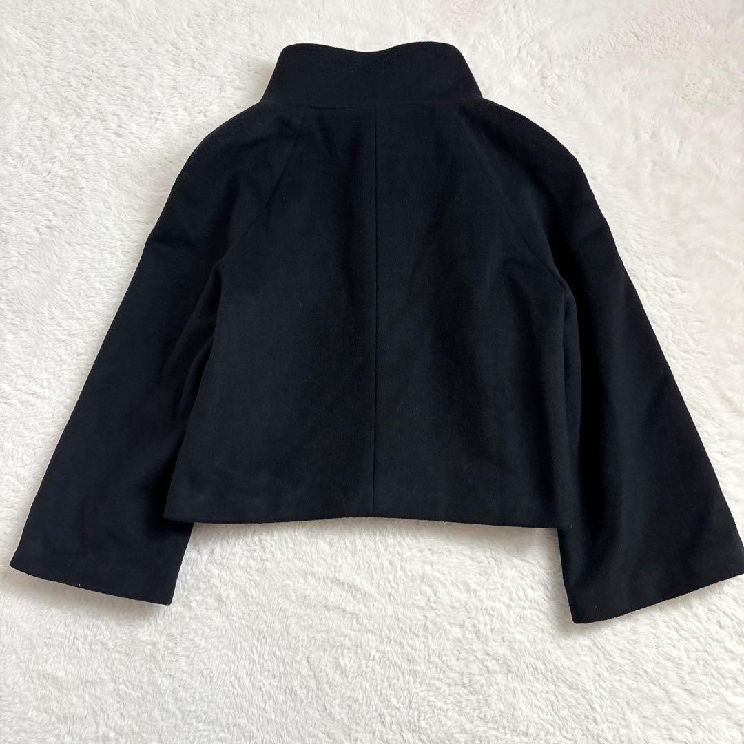 【美品】ANAYI アナイ ショートコート アンゴラ混 ブラック 日本製