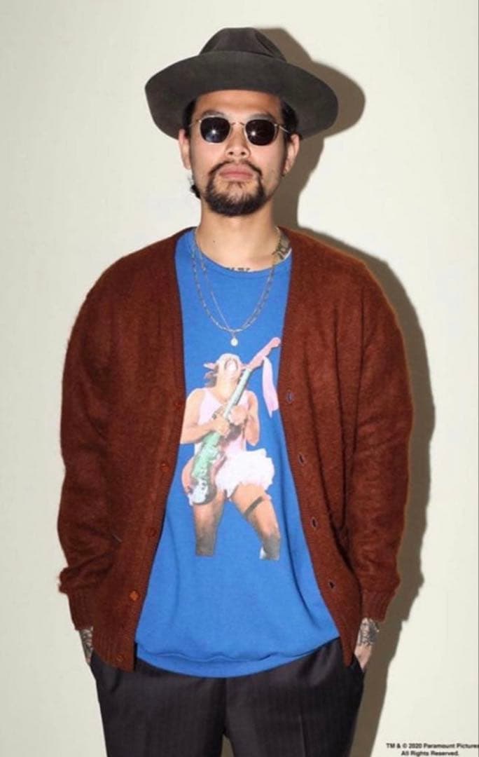 ワコマリア　モヘアカーディガン　【完売ブラウン・サイズL】