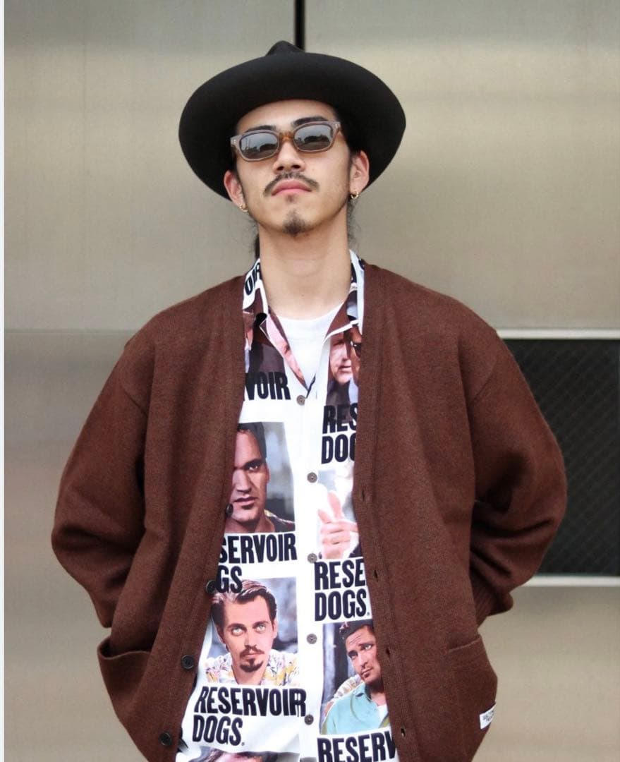 ワコマリア　モヘアカーディガン　【完売ブラウン・サイズL】