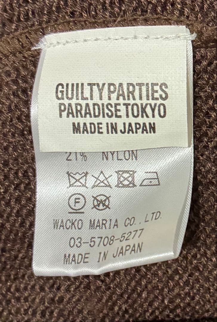 ワコマリア　モヘアカーディガン　【完売ブラウン・サイズL】