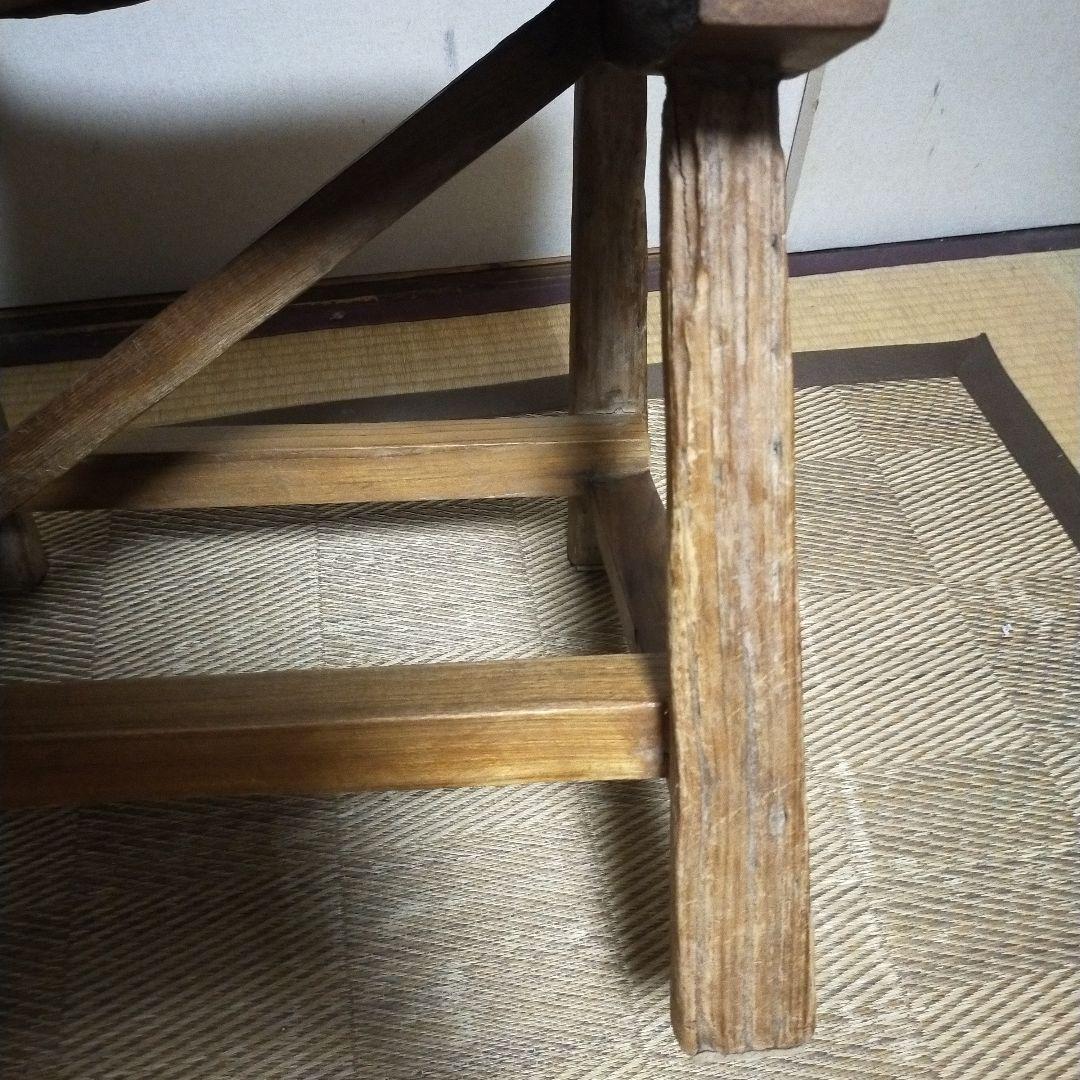 【直接引取り限定!】オールドチーク　無垢材　ナチュラルウッド　チェア　東南アジア
