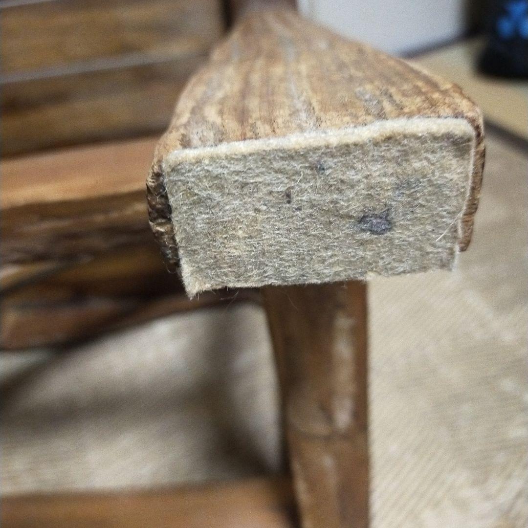 【直接引取り限定!】オールドチーク　無垢材　ナチュラルウッド　チェア　東南アジア