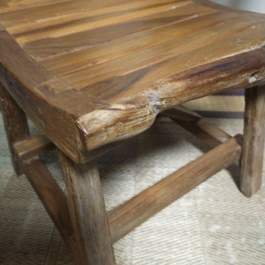 【直接引取り限定!】オールドチーク　無垢材　ナチュラルウッド　チェア　東南アジア