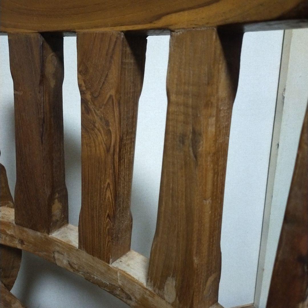 【直接引取り限定!】オールドチーク　無垢材　ナチュラルウッド　チェア　東南アジア