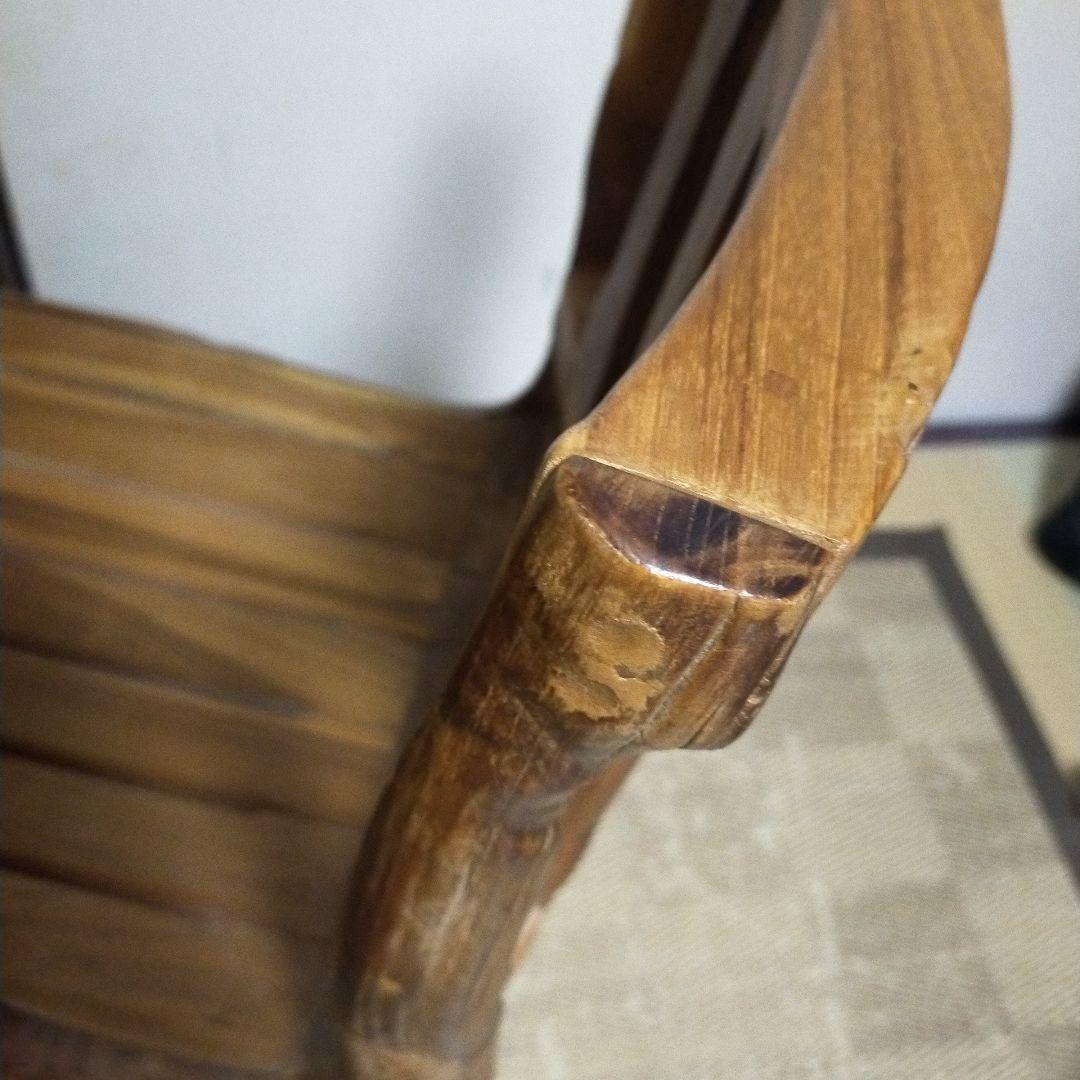 【直接引取り限定!】オールドチーク　無垢材　ナチュラルウッド　チェア　東南アジア