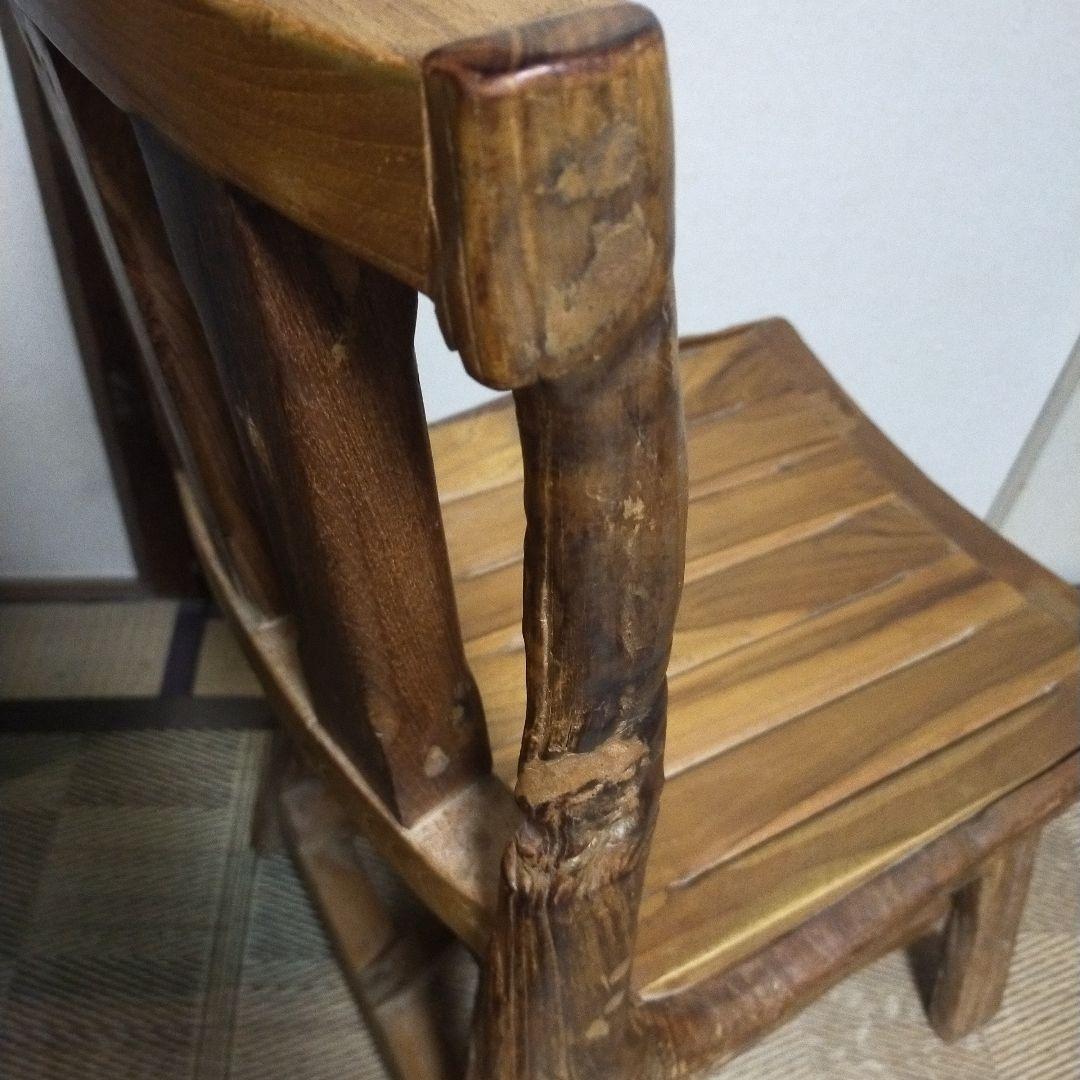 【直接引取り限定!】オールドチーク　無垢材　ナチュラルウッド　チェア　東南アジア