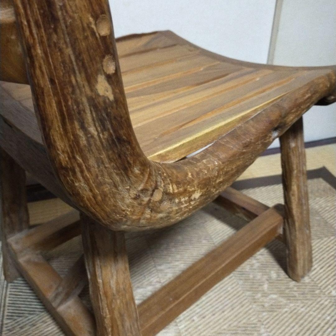 【直接引取り限定!】オールドチーク　無垢材　ナチュラルウッド　チェア　東南アジア