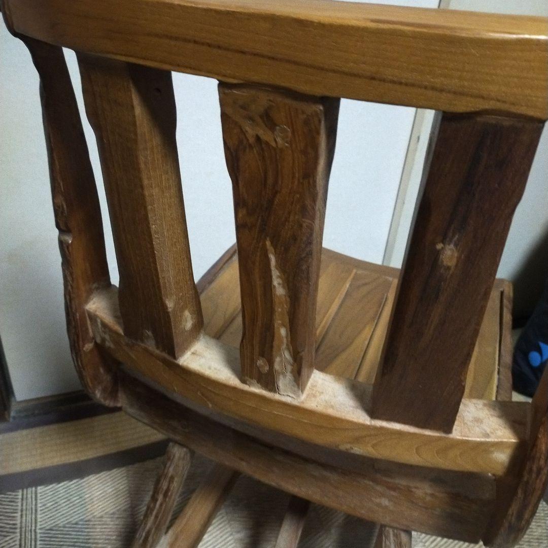 【直接引取り限定!】オールドチーク　無垢材　ナチュラルウッド　チェア　東南アジア