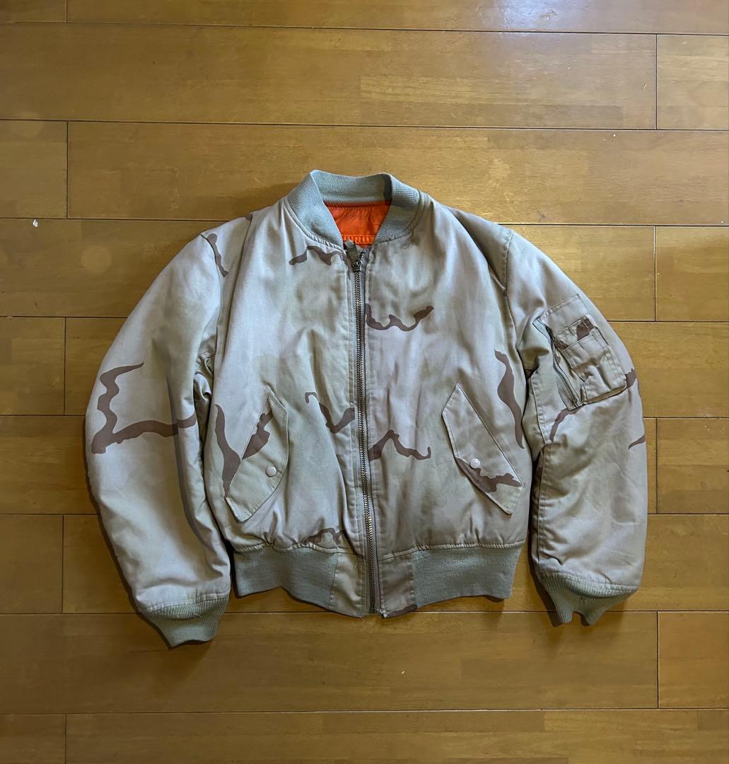 USA製 80s 90s ALPHA MA-1 フライトジャケット デザートカモ
