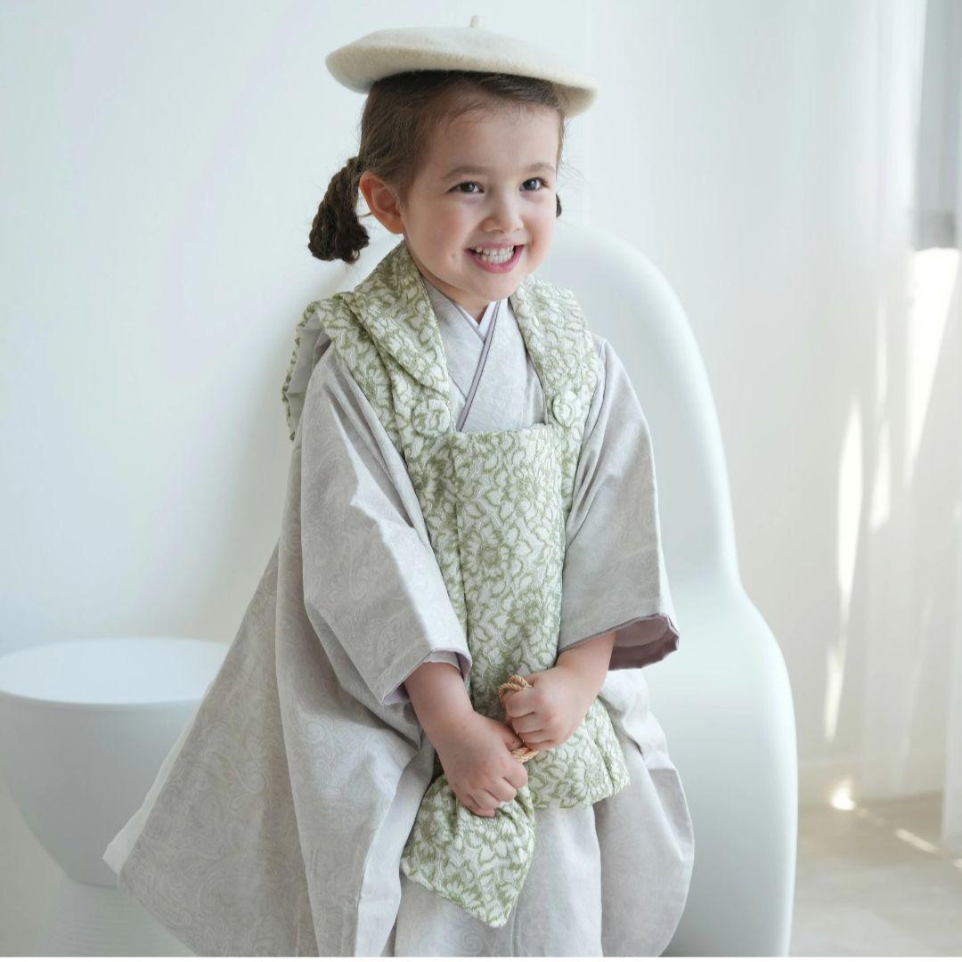 【新品】utatane ひよこ商店 七五三 着物 3歳 女の子 被布フルセット