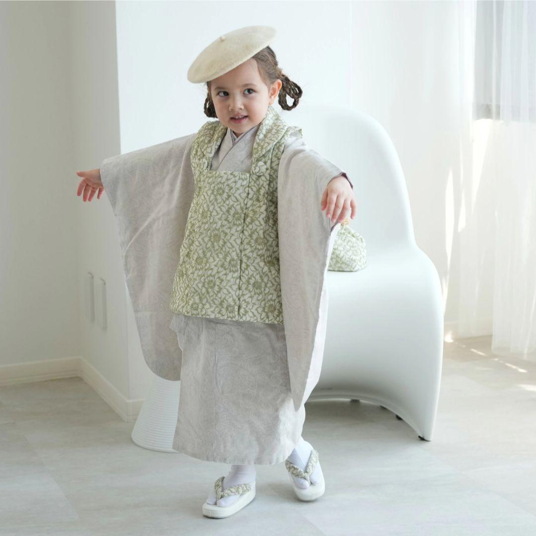 【新品】utatane ひよこ商店 七五三 着物 3歳 女の子 被布フルセット