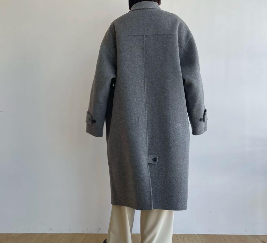 nokcha ハンドメイド グレー チェスターコート　ロング　お値下げ