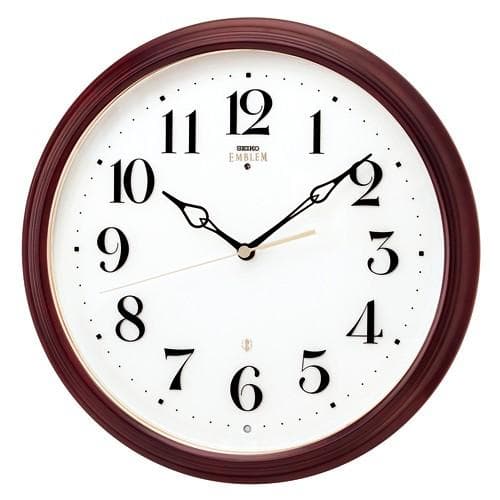 53) 訳あり品 セイコー高級エンブレム　電波掛け時計