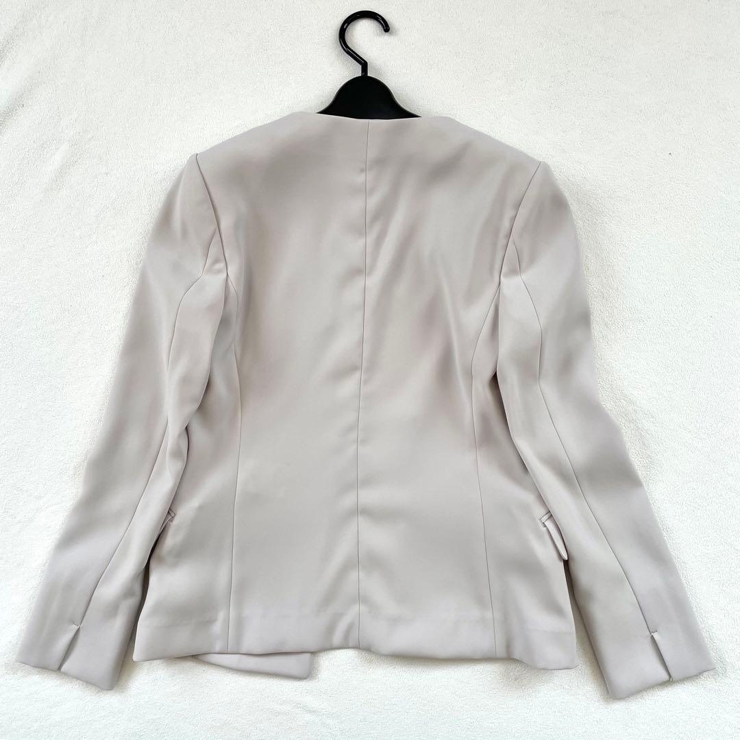 美品✨プラステ ノーカラー パンツ スーツ セットアップ グレー ネイビー