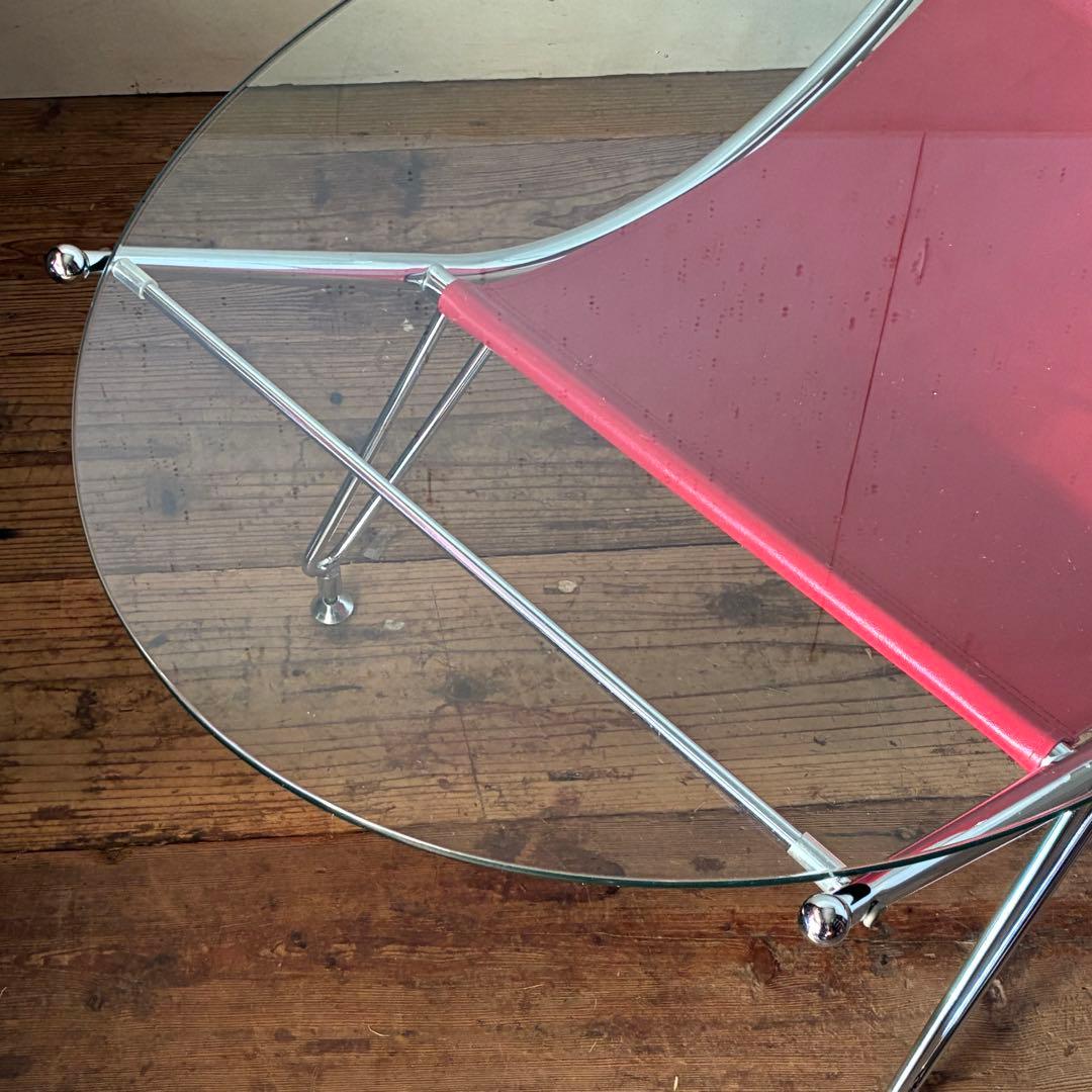 80’s-90’s ポストモダン ガラスセンターテーブル