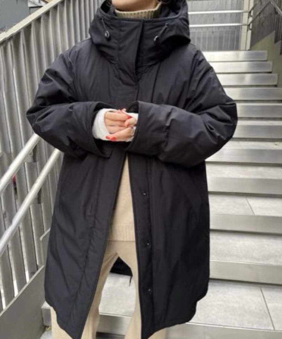 スピック＆スパン 撥水フーデッドダウンコート