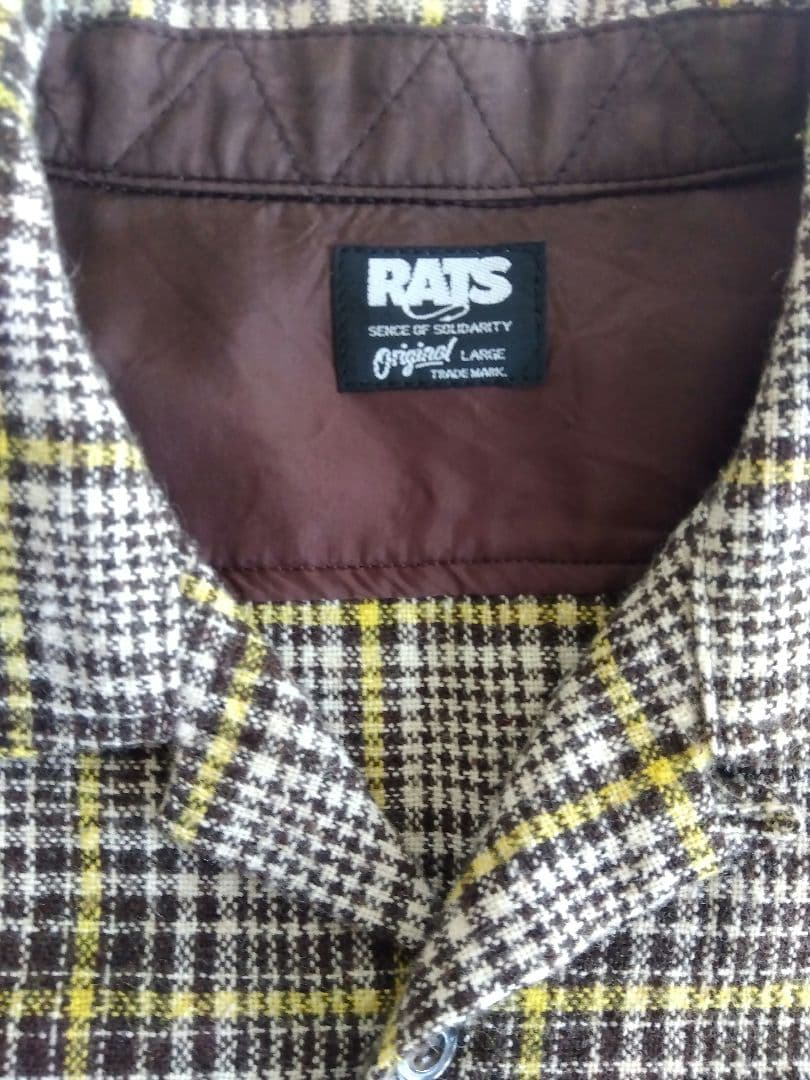 RATS/ チェック柄ネルシャツ/WOOL/ 長袖