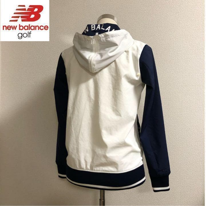 ニューバランスゴルフ ダブルジップ パーカー ネイビー×ホワイト サイズ1