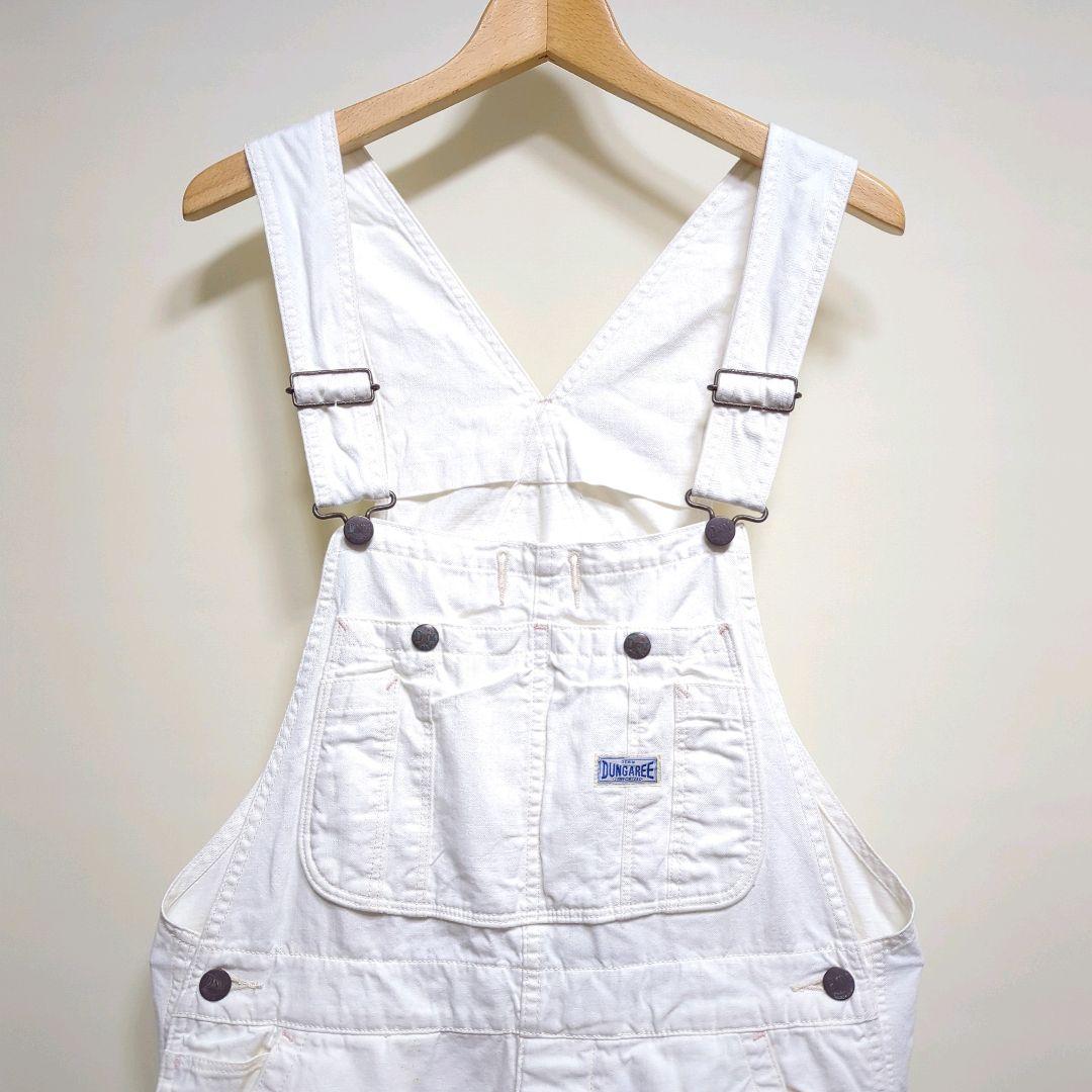 ★150 DENIM DUNGAREE ホワイト デニム オーバーオール