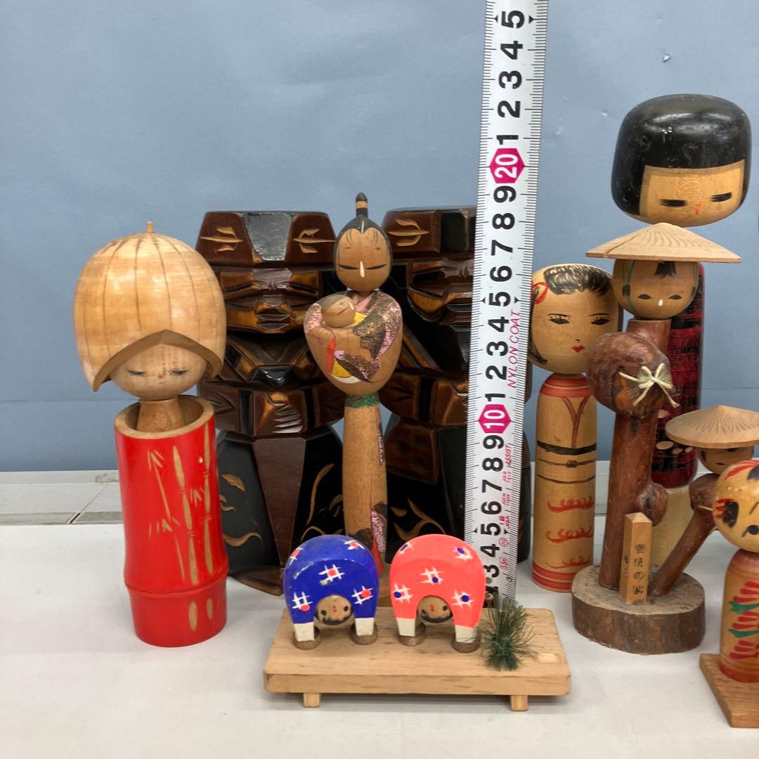 D-3 創作こけし まとめ売り セット 伝統工芸品 郷土玩具 昭和レトロ 民芸品