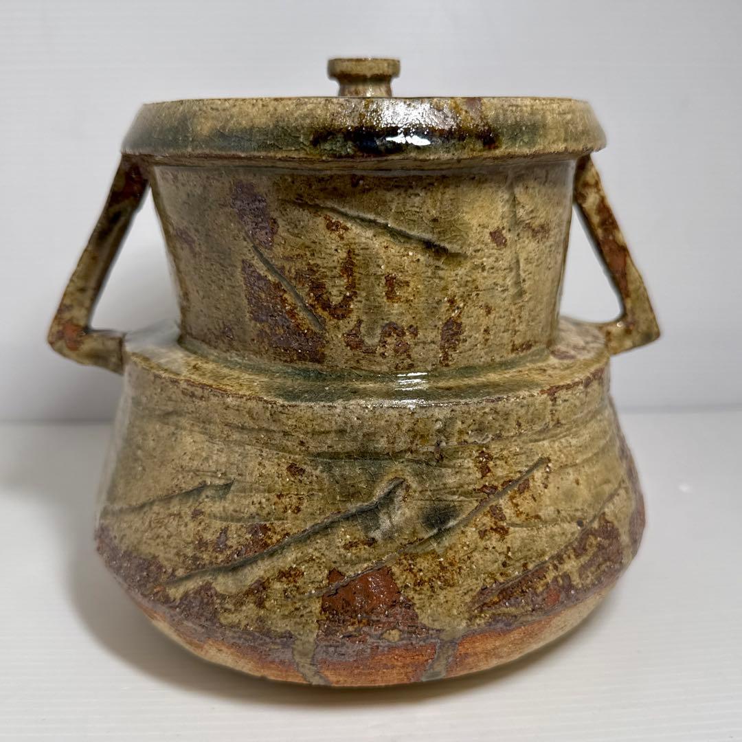 作家物 水指 耳付き 茶道具 陶器