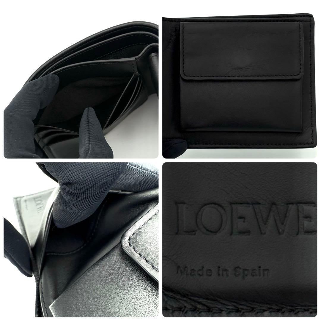 ロエベ 折財布 アナグラム バイフォールド ウォレット コンパクト2495