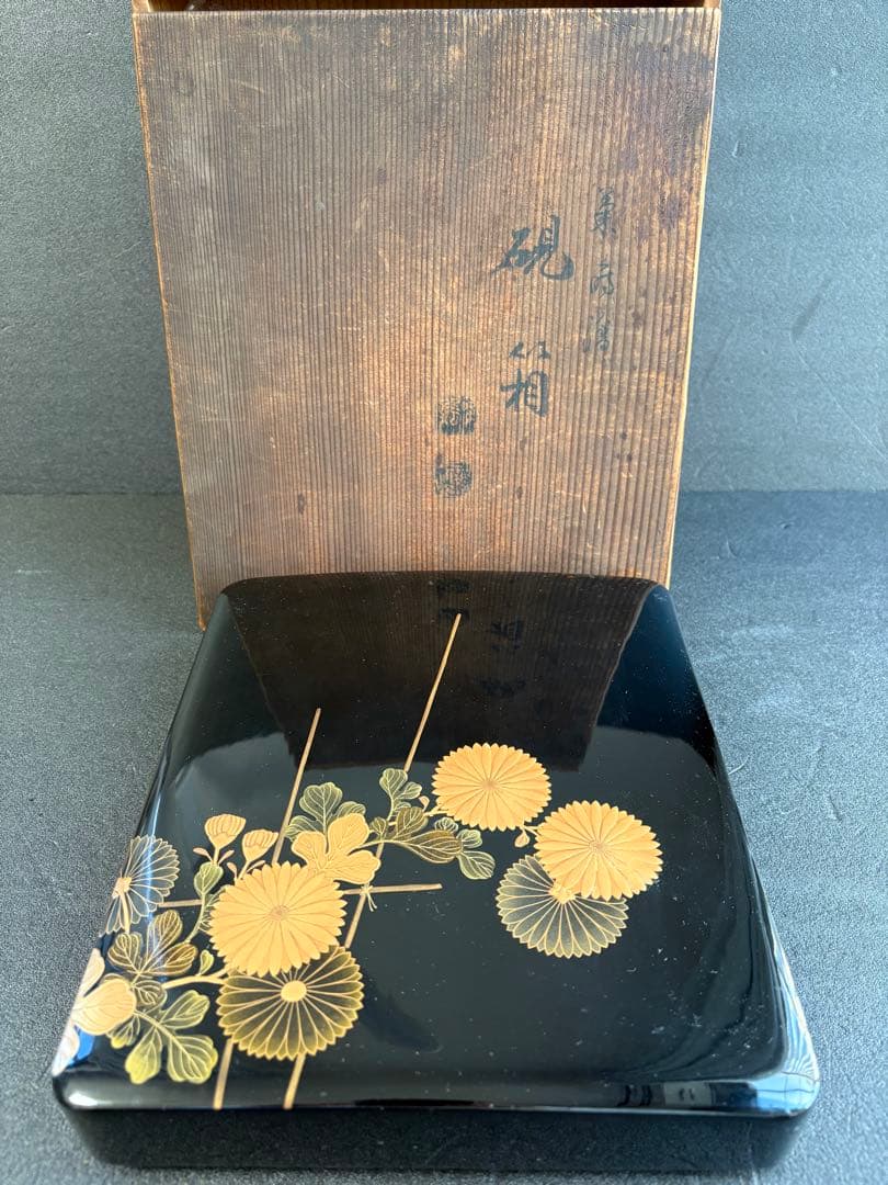 【極美品/希少】時代物 金蒔絵 硯箱 フルセット 鶏竹紋 大正期 骨董