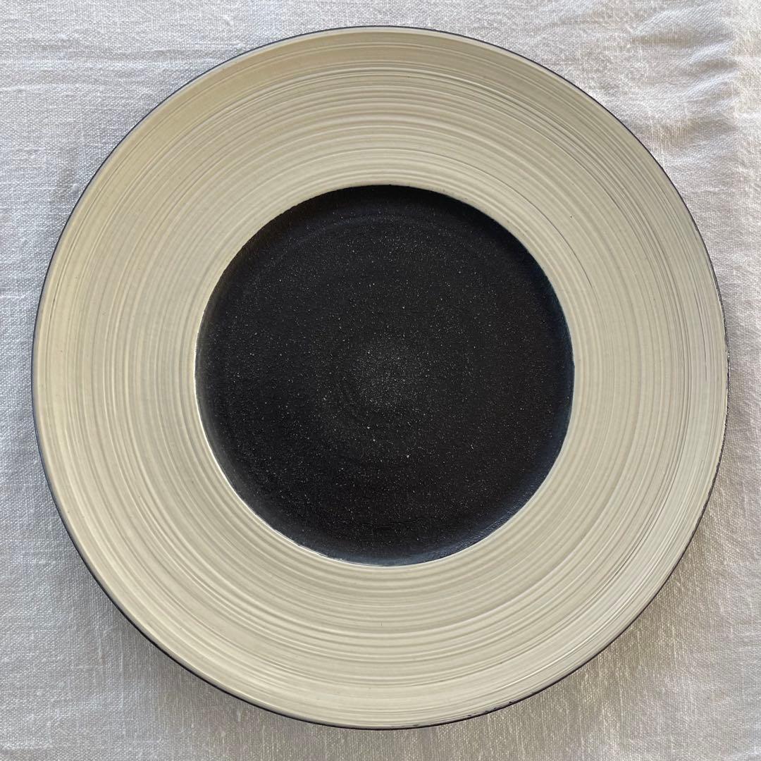 人気作家 奥田章さんの刷毛目ディナープレート　4枚セット