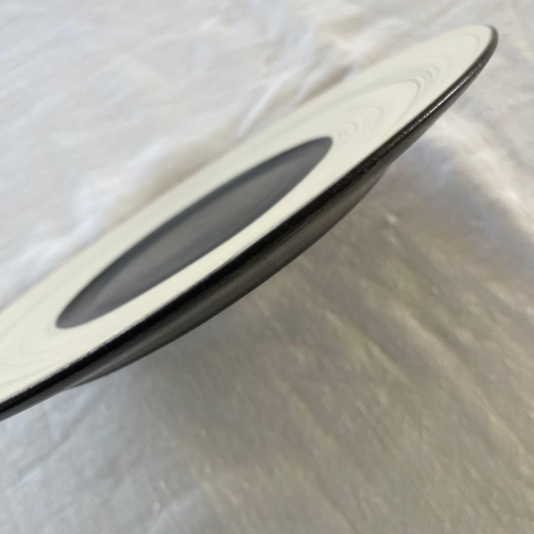 人気作家 奥田章さんの刷毛目ディナープレート　4枚セット