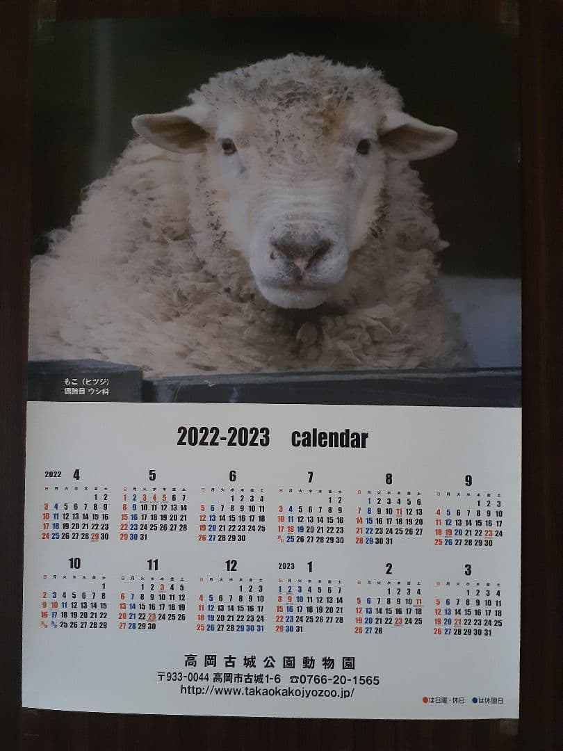 【新品未開封】富山県高岡市古城公園　2022-2023　カレンダー