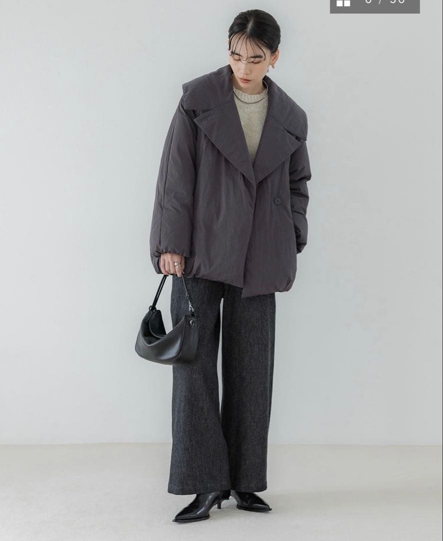 crewre ダブルブレストダウンジャケットcharcoalgray 1