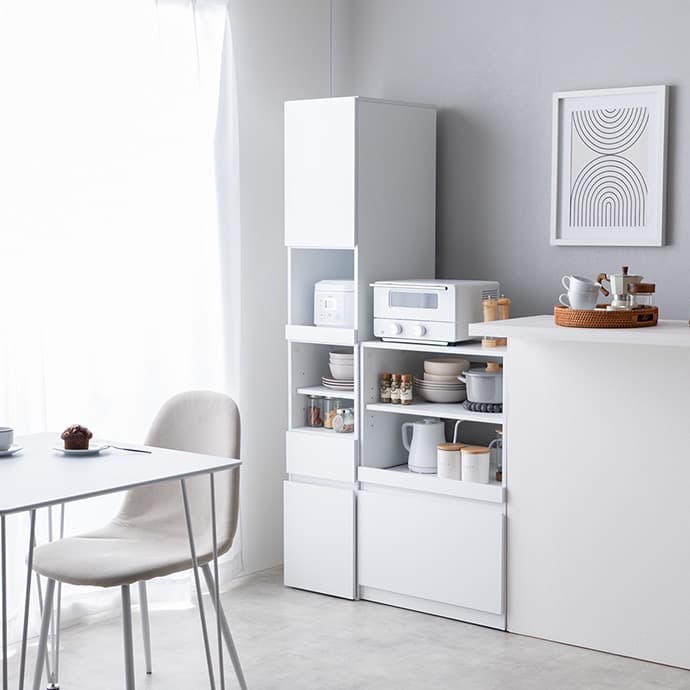 【幅32cm】Topu 隙間キッチン収納 スライド コンセント