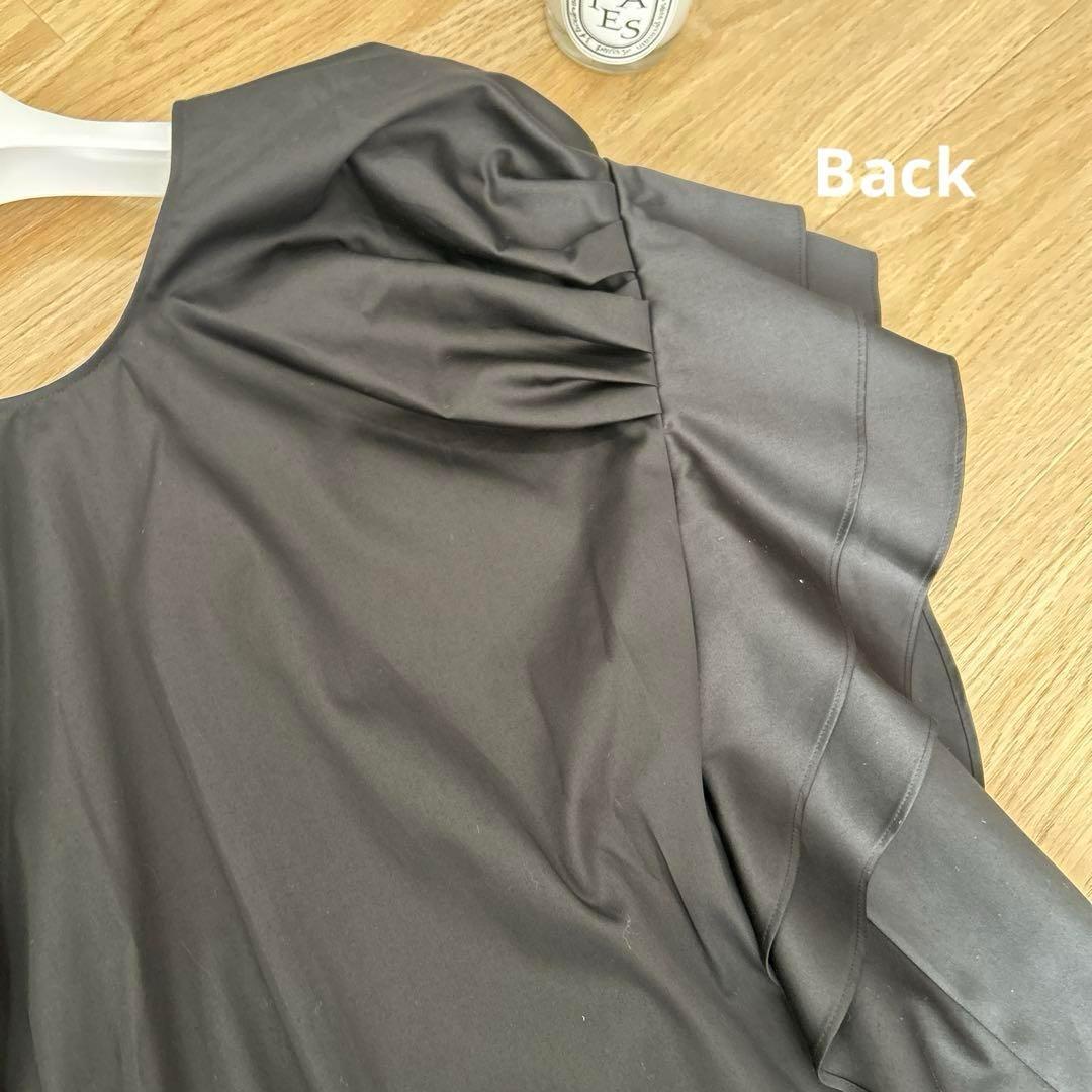 ADEAMアディアム　ショルダーカスケード0　フリルスリーブブラウス　ブラック