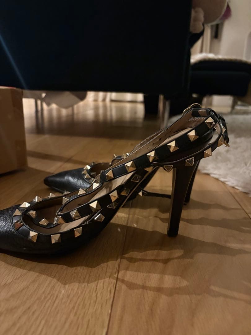 Valentino スタッズ ハイヒール ブラック40