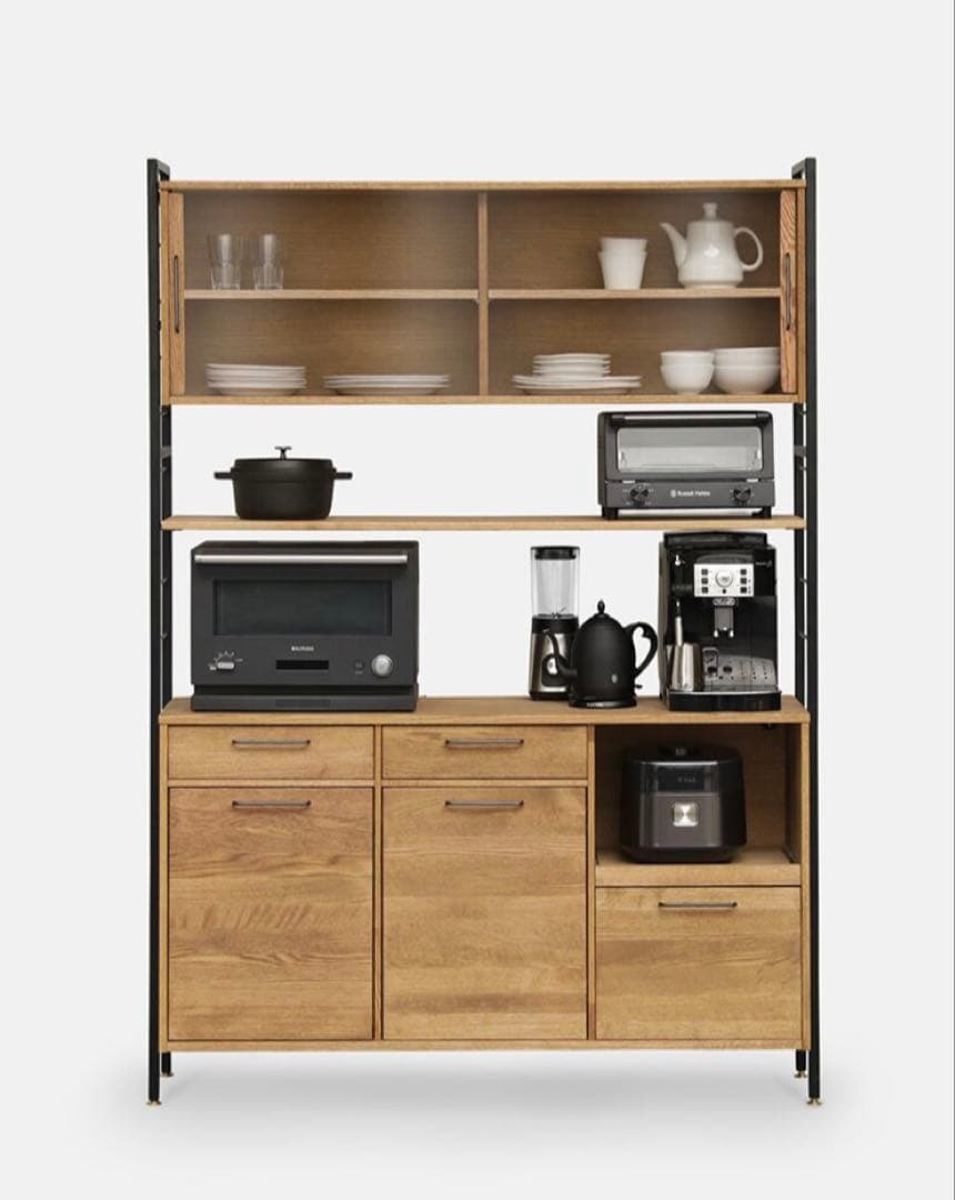 モモナチュラル食器棚・キッチンカウンター