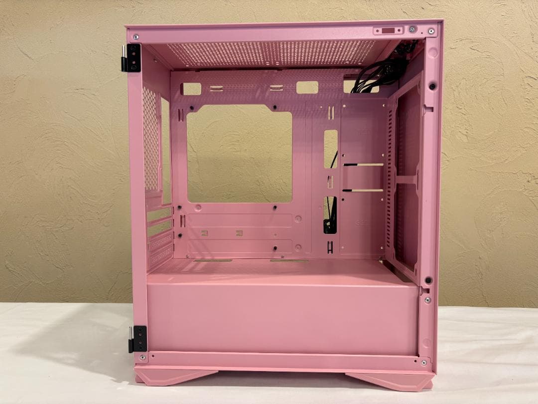 【美品】DLM 22 桜色 ピンク 自作PCケース ガラスパネル