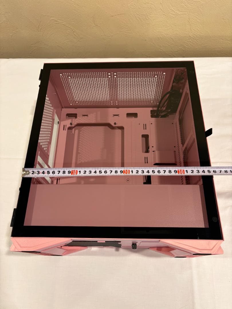 【美品】DLM 22 桜色 ピンク 自作PCケース ガラスパネル
