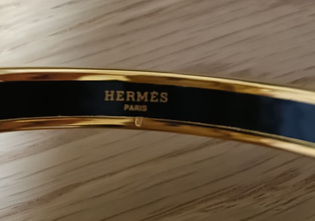 HERMÈS ゴールド グリーン ブレスレット 箱付き vintage