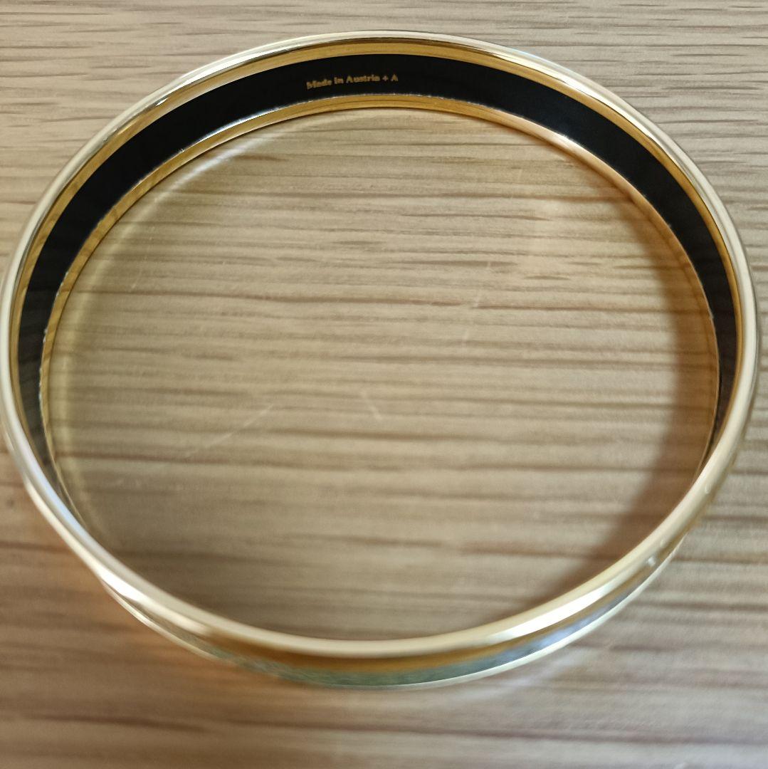 HERMÈS ゴールド グリーン ブレスレット 箱付き vintage