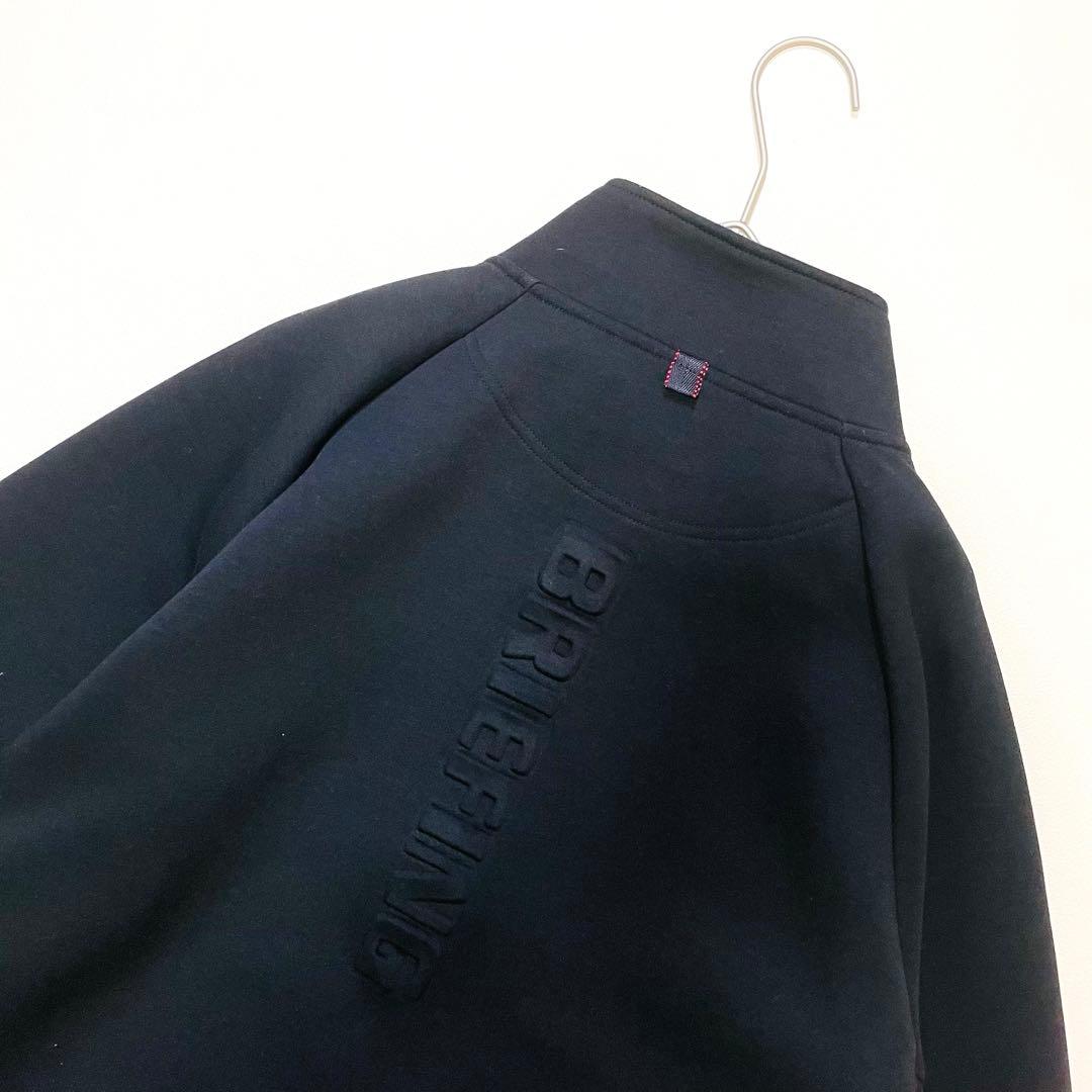 6431【美品】ブリーフィング　ハーフジップスウェット　3Dロゴ　トレーナー