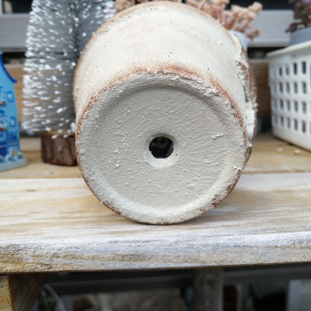 E-108. 素焼き リメイク鉢　アンティーク風 ハンドメイド 多肉植物