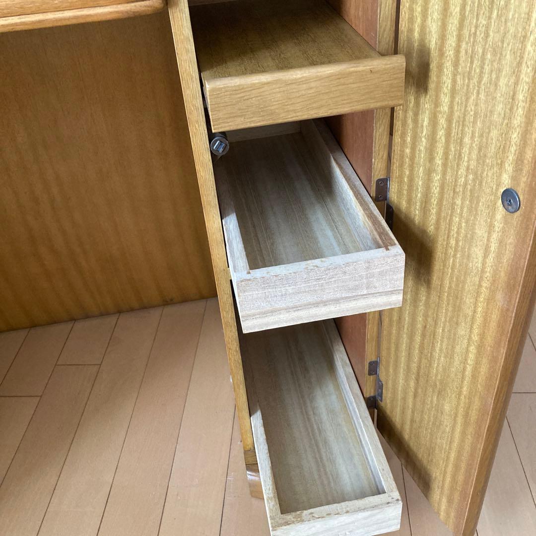 ドレッサー化粧台★ナラの木　天然木　椅子は別料金セット売りです