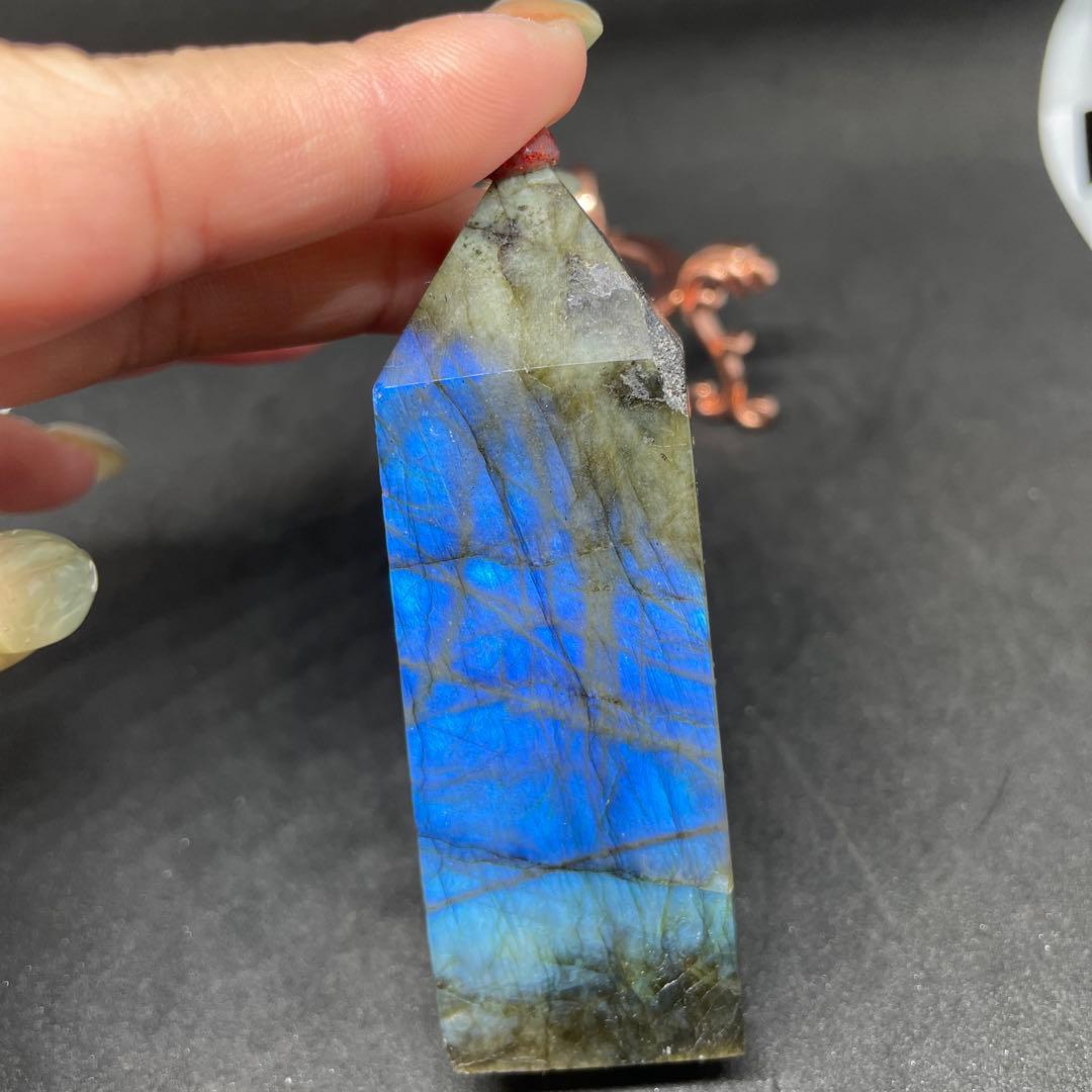 画像追加　極上シラー  プリズム　ラブラドライト タワー ポイント ブルーシラー