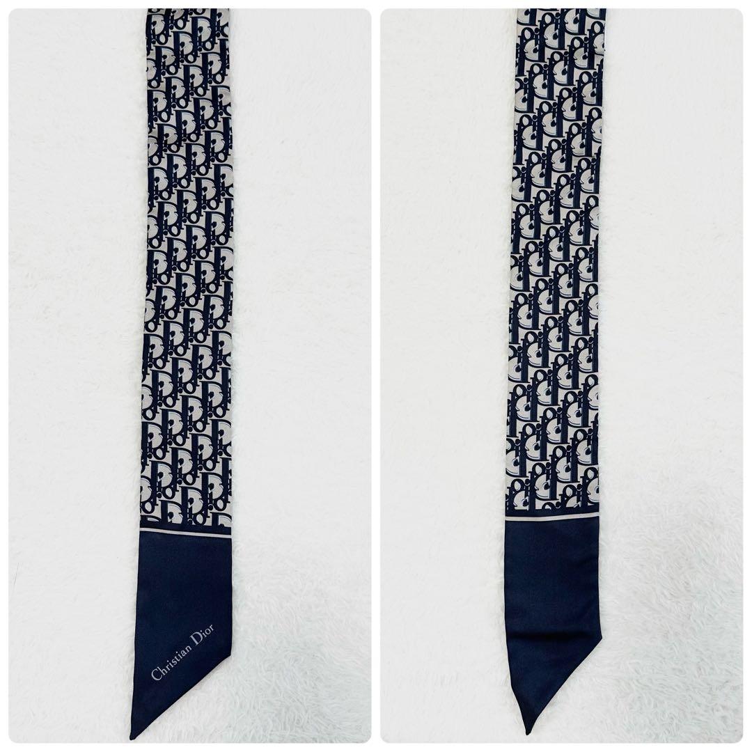 美品✨Dior ディオール ミッツァ スカーフ ネイビー トロッター ジャドール