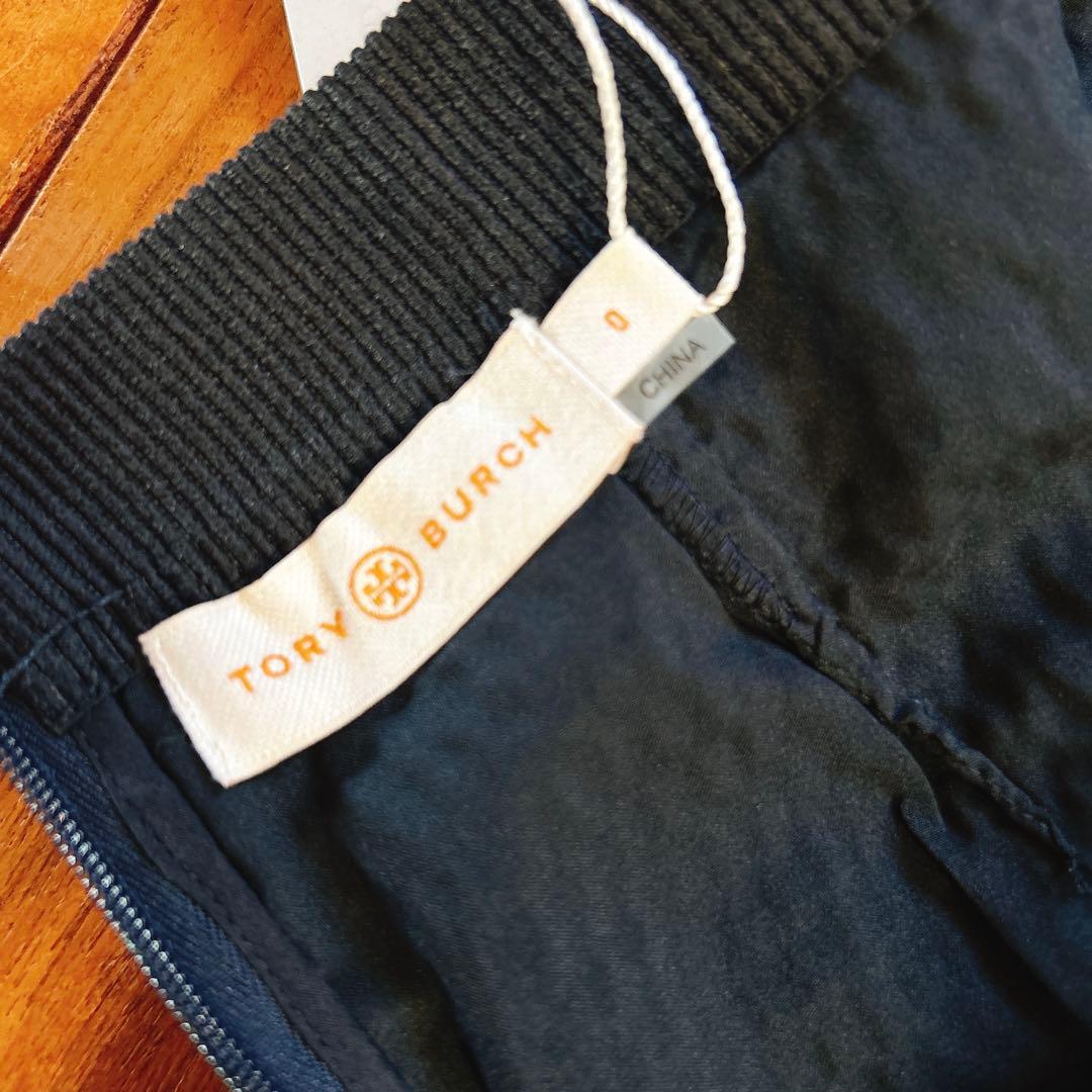 タグ付き新品　トリーバーチ　花柄ワンピース　刺繍　ネイビー　グリーン　海外0