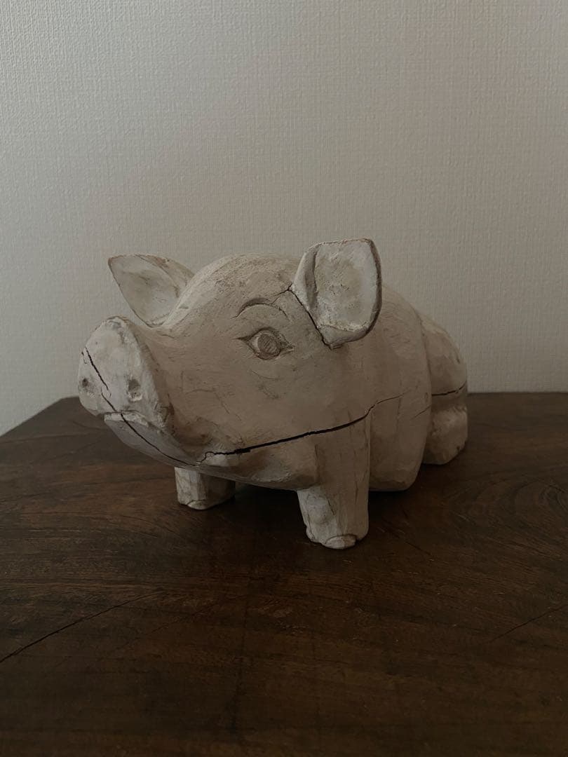 オアハカ 民藝木彫 ヴィンテージ豚像 1980s 中南米プリミティブアート