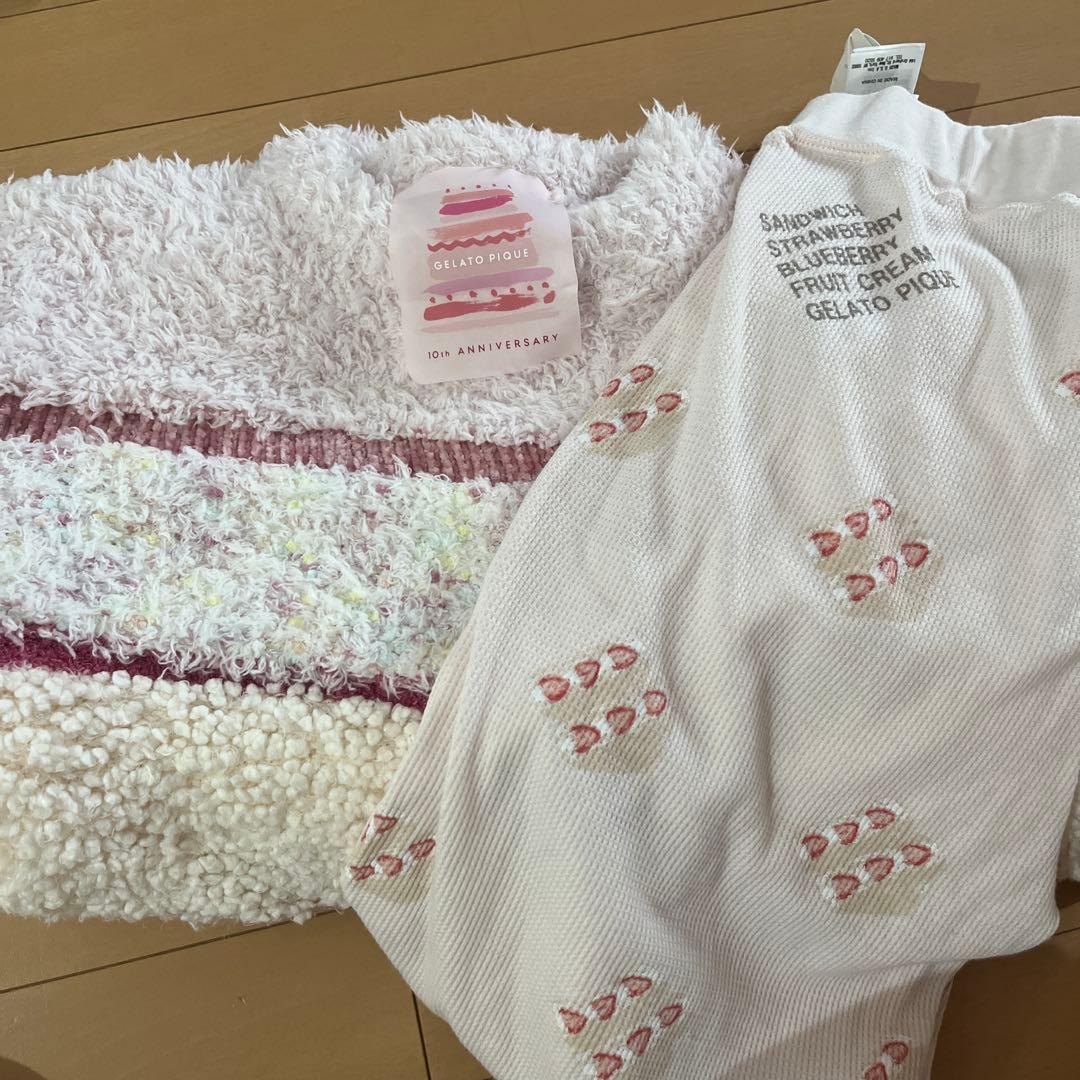 ジェラピケ 10周年 ショートケーキ柄♡上下セット タグ付き レギンス付き