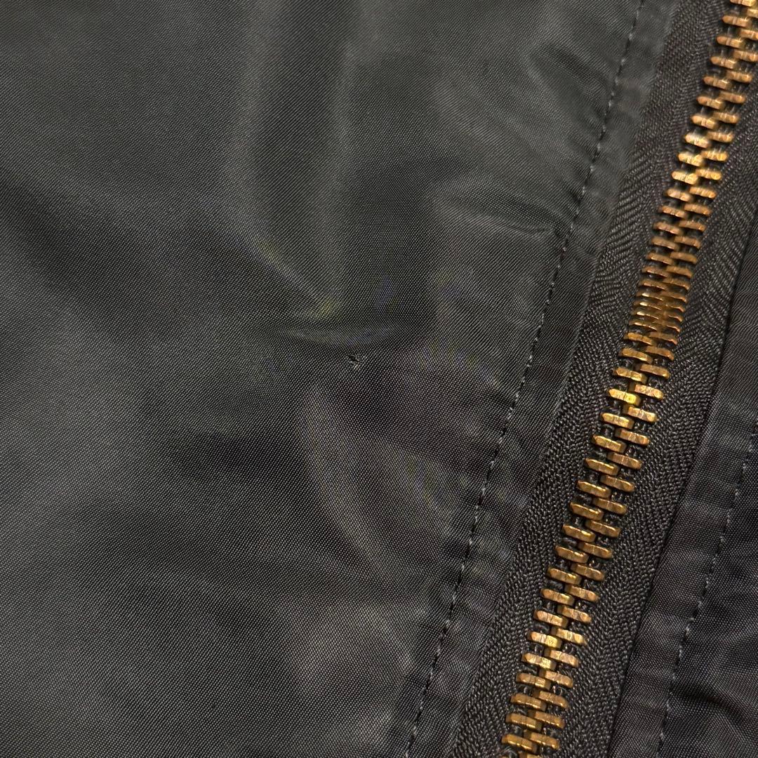 ALPHA MA-1 フライトジャケット　ミリタリー　USA製　バックロゴ　短丈