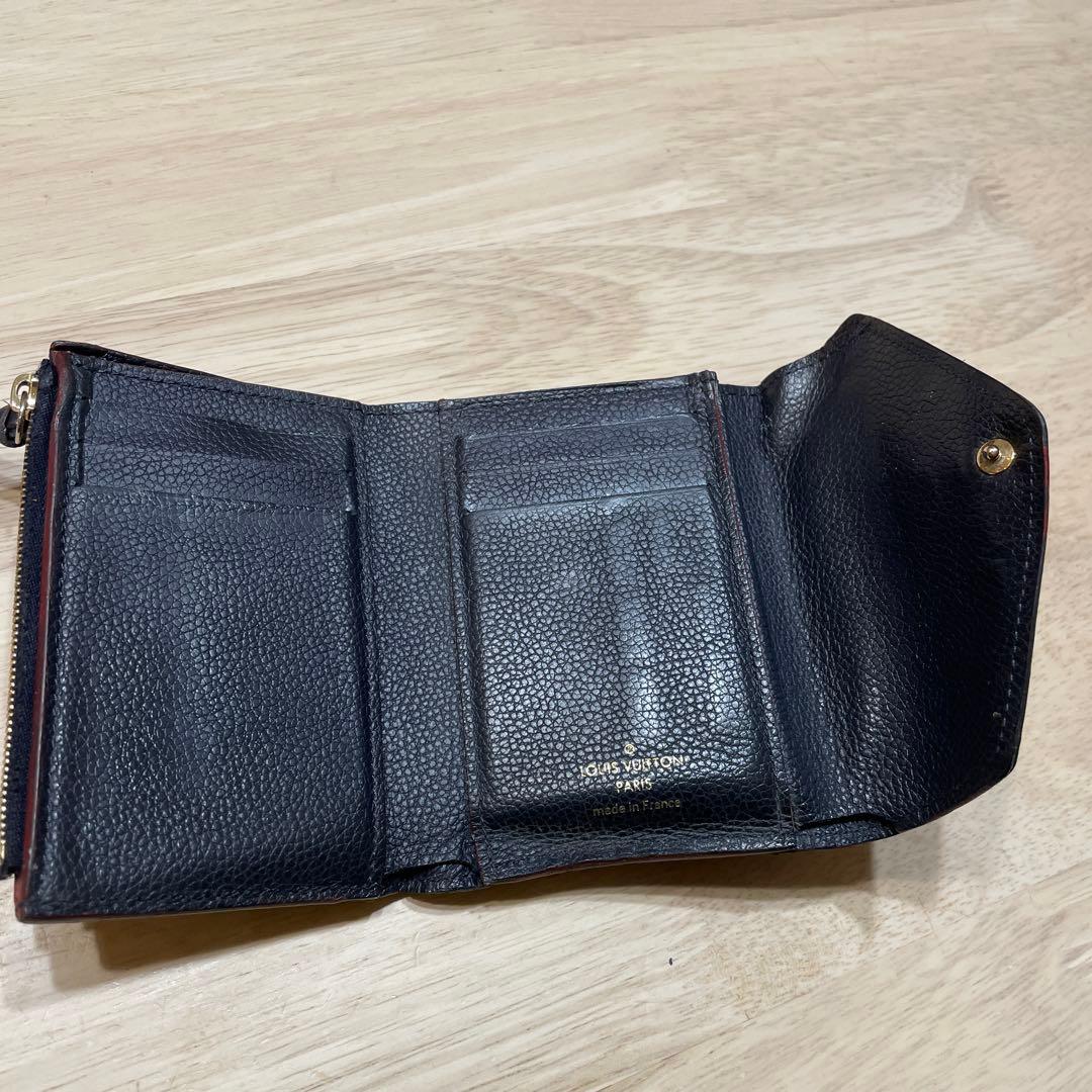 ⭐️ルイ・ヴィトン⭐️Louis Vuitton⭐️ネイビー⭐️レザー⭐️三つ折り財布⭐️