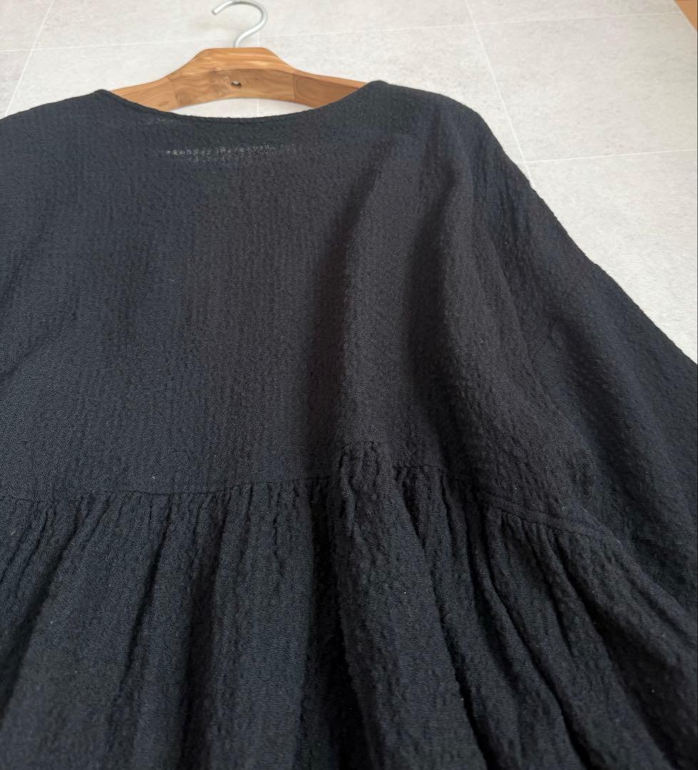 ichi Antiquités イチアンティークス　コットンウールワンピース